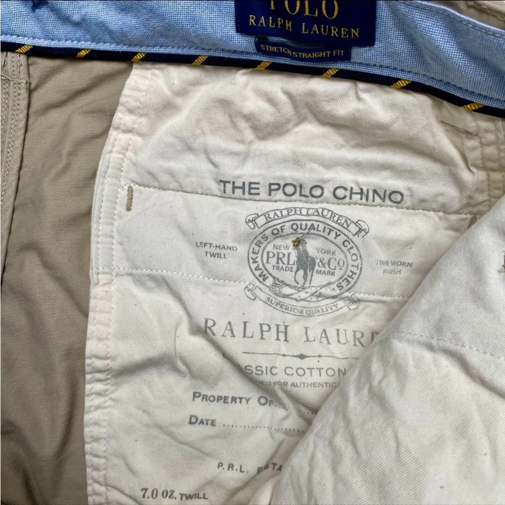 Polo Ralph Lauren Men’s 34x30 Stretch Straight Fit Chino Khaki Pants - Picture 11 of 13